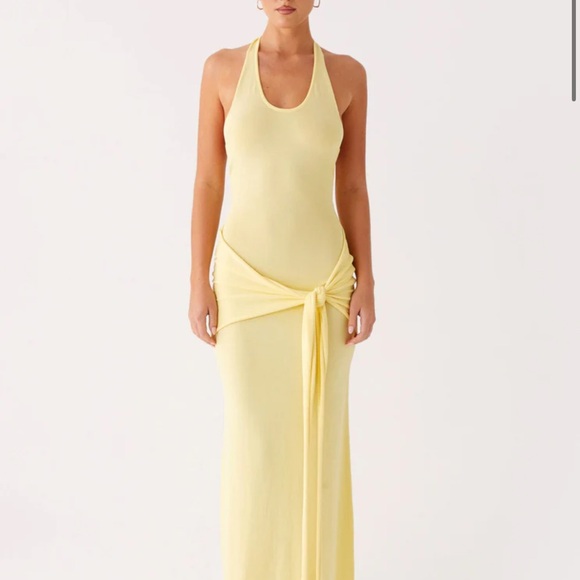 Peppermayo Butter Yellow Knit Maxi Dress - Picture 4 of 4